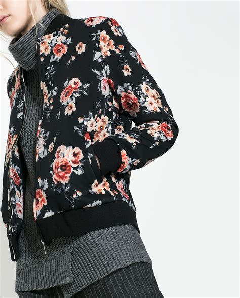 floral bomber jacket zara.